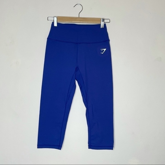 Gymshark Dreamy Cropped Leggings Blue Indigo XS - Picture 2 of 5